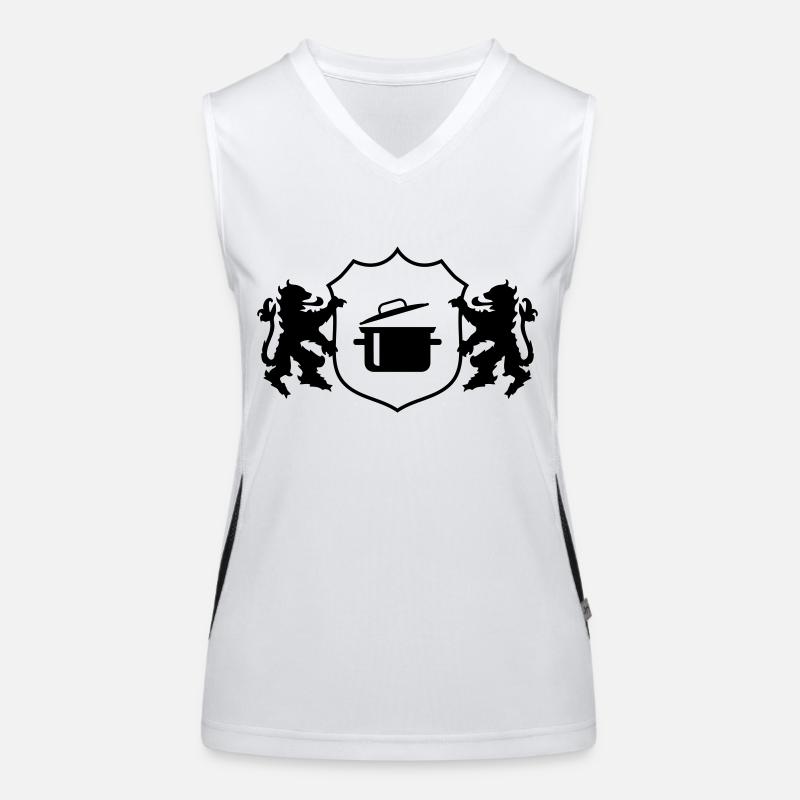 wappen kochtopf Funktionelles Kontrast-Tank Top für Frauen