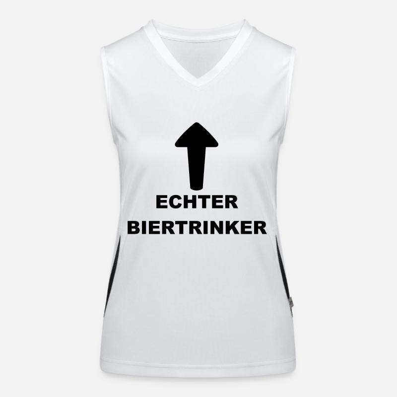 Lustiges "Echter Biertrinker" Design Funktionelles Kontrast-Tank Top für Frauen