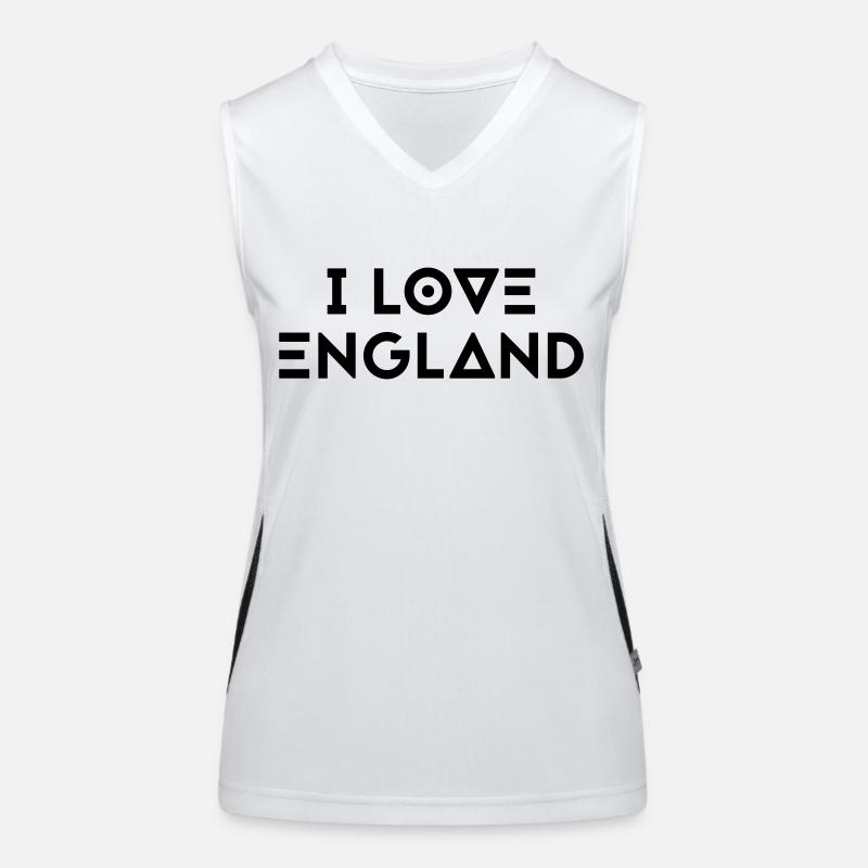 I LOVE ENGLAND Women's Functional Contrast Tank Top