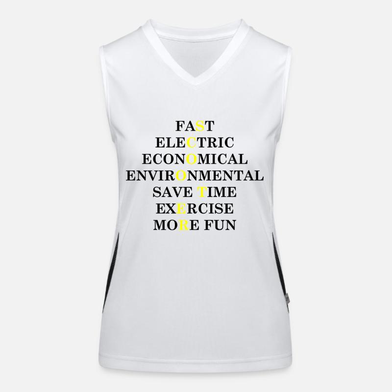 E-Scooter Roller Scooter Funktionelles Kontrast-Tank Top für Frauen