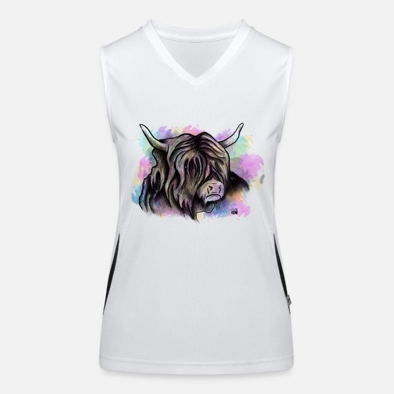 Scottish Highlander Women's Functional Contrast Tank Top