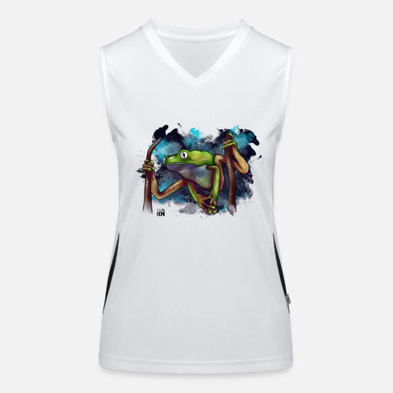 Frosch-Split Funktionelles Kontrast-Tank Top für Frauen