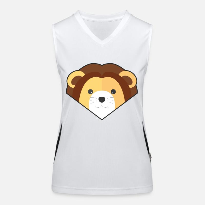 Niedlicher einfacher Löwe Funktionelles Kontrast-Tank Top für Frauen