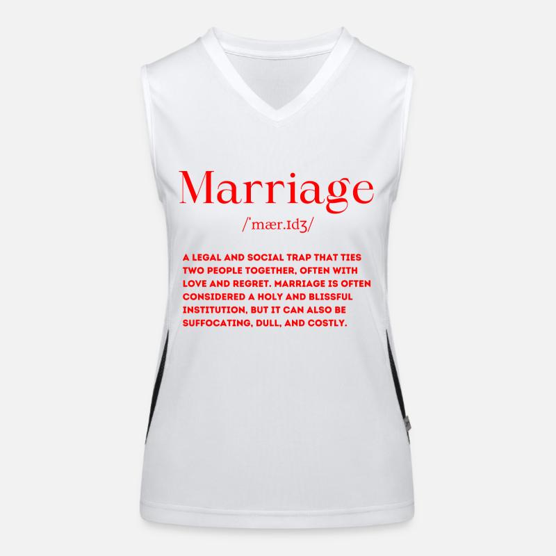 Définition du mariage Débardeur respirant contrasté Femme