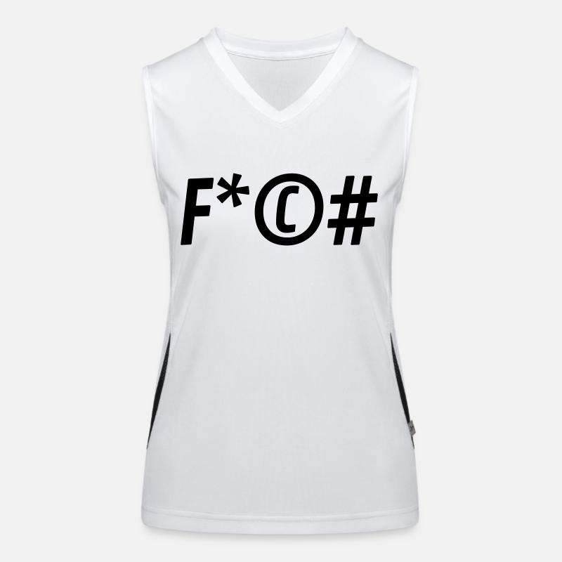 FCK Schriftzug Funktionelles Kontrast-Tank Top für Frauen