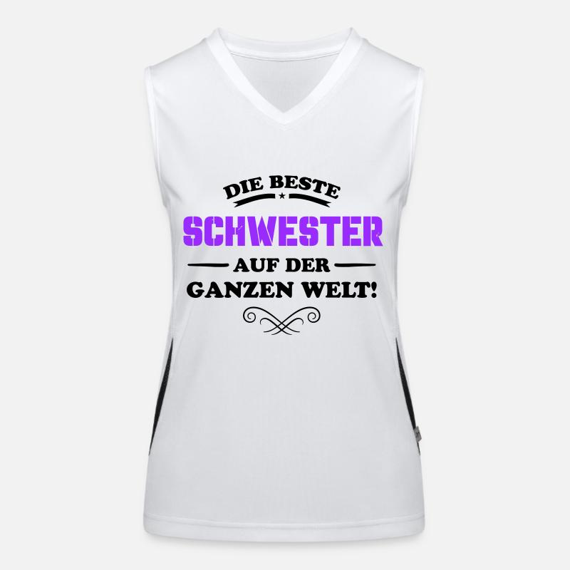 die beste schwester Funktionelles Kontrast-Tank Top für Frauen