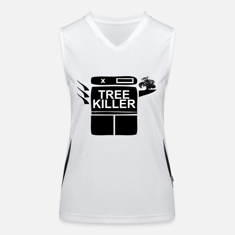 Tree Killer | Copiers kill trees Women's Functional Contrast Tank Top