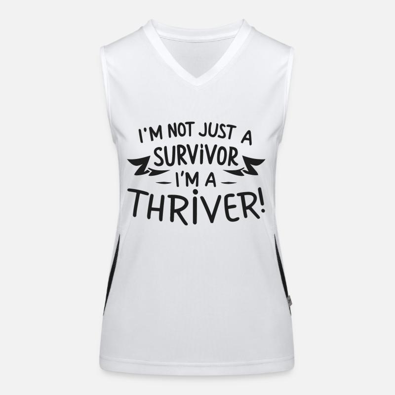 Ich bin nicht nur ein Überlebender, ich bin ein Thriver! Funktionelles Kontrast-Tank Top für Frauen