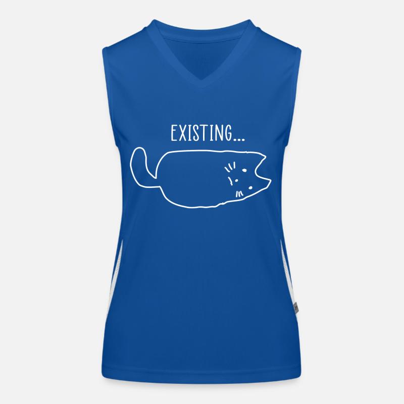 Chat Chat Chaton Existant Humour Débardeur respirant contrasté Femme