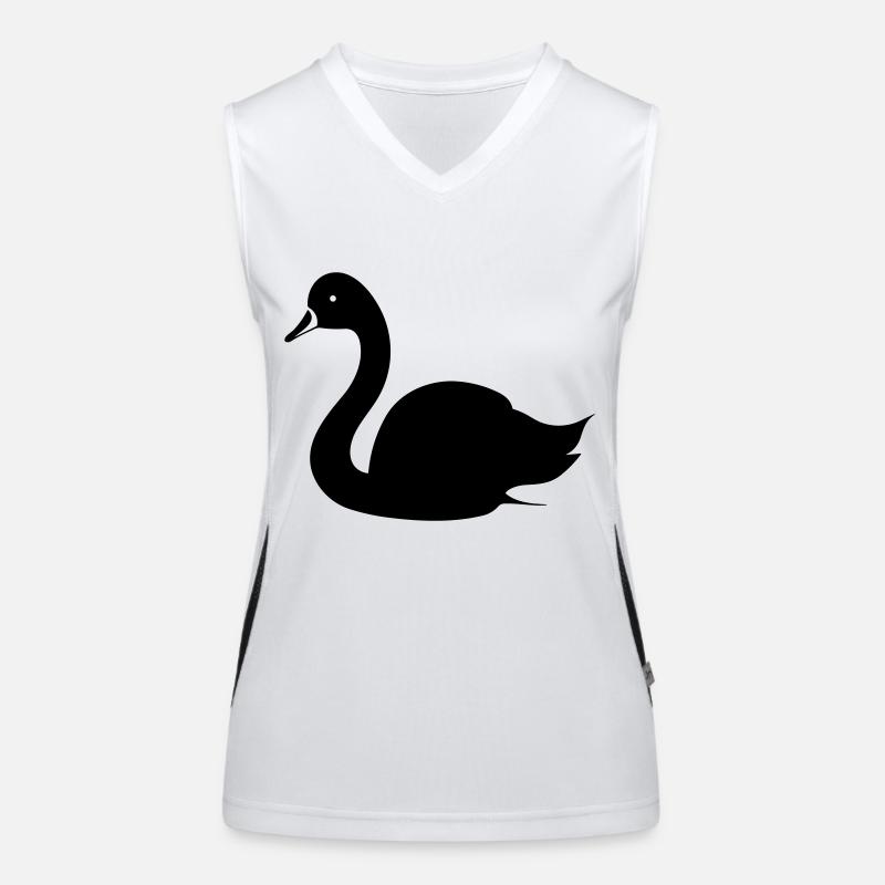 Schwan Funktionelles Kontrast-Tank Top für Frauen