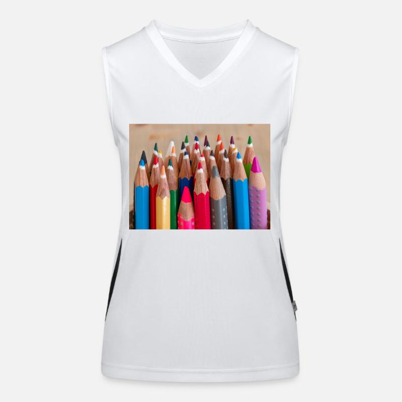 Crayons de couleur Débardeur respirant contrasté Femme