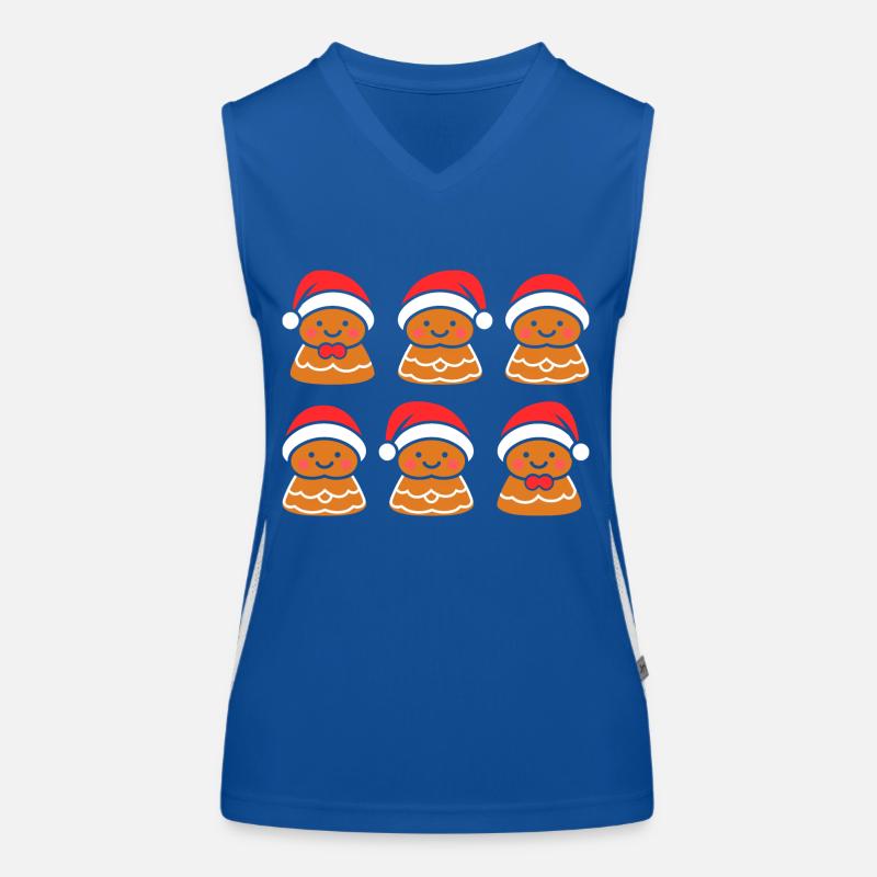 Lebkuchenmann Funktionelles Kontrast-Tank Top für Frauen