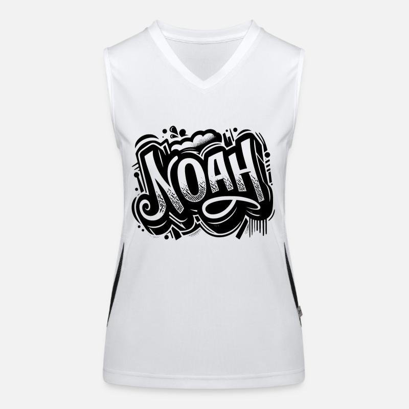 Noah Name Vorname Graffiti Funktionelles Kontrast-Tank Top für Frauen