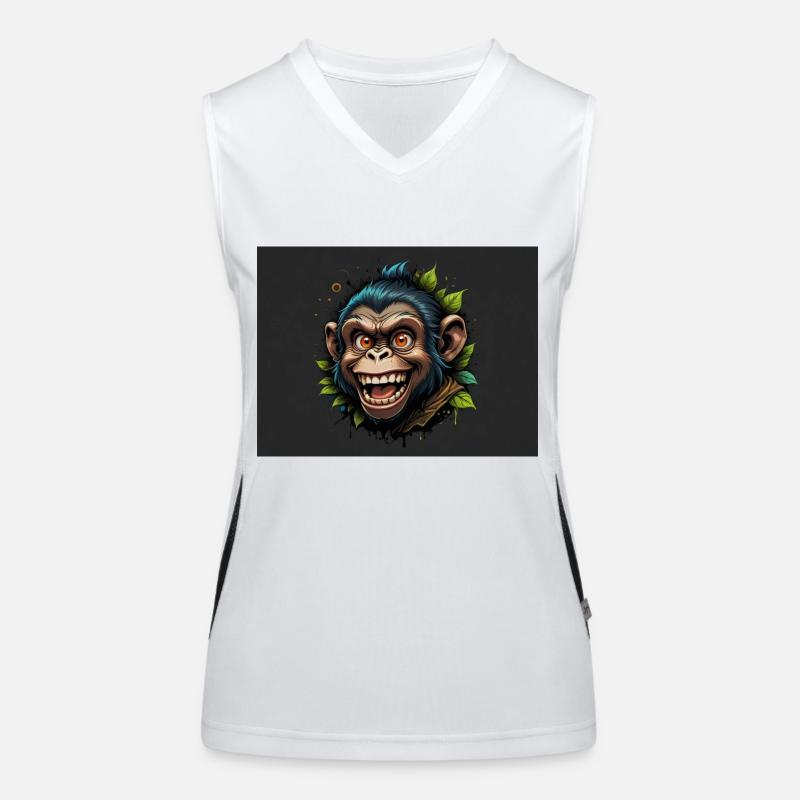 Affe Funktionelles Kontrast-Tank Top für Frauen