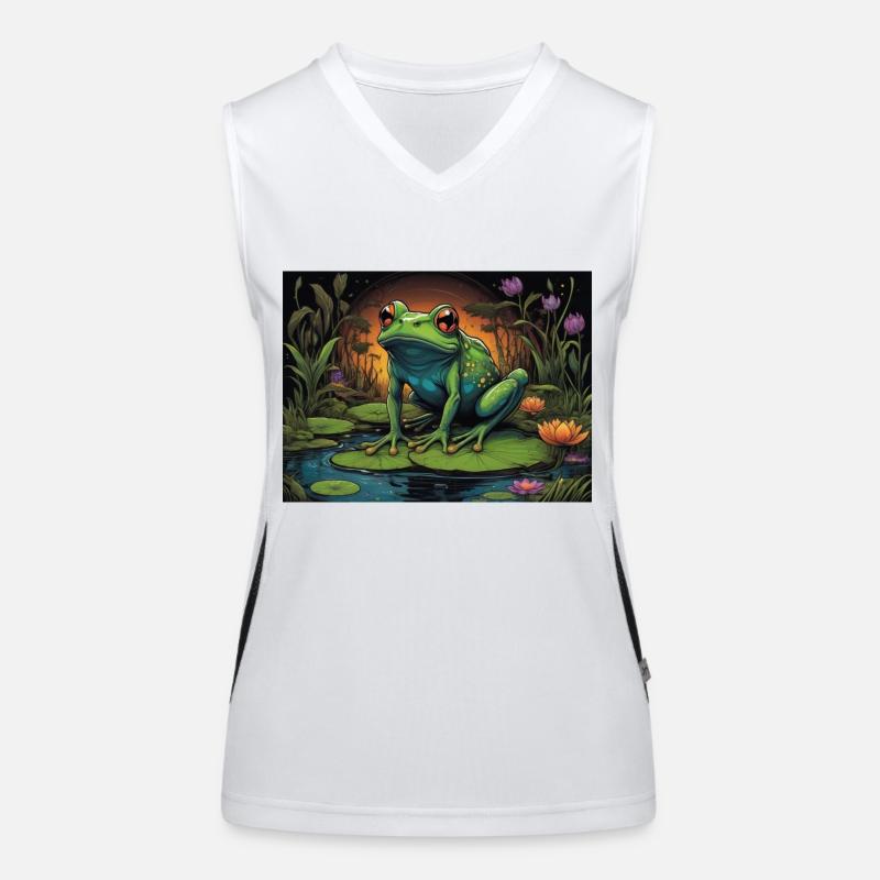 Frosch Funktionelles Kontrast-Tank Top für Frauen