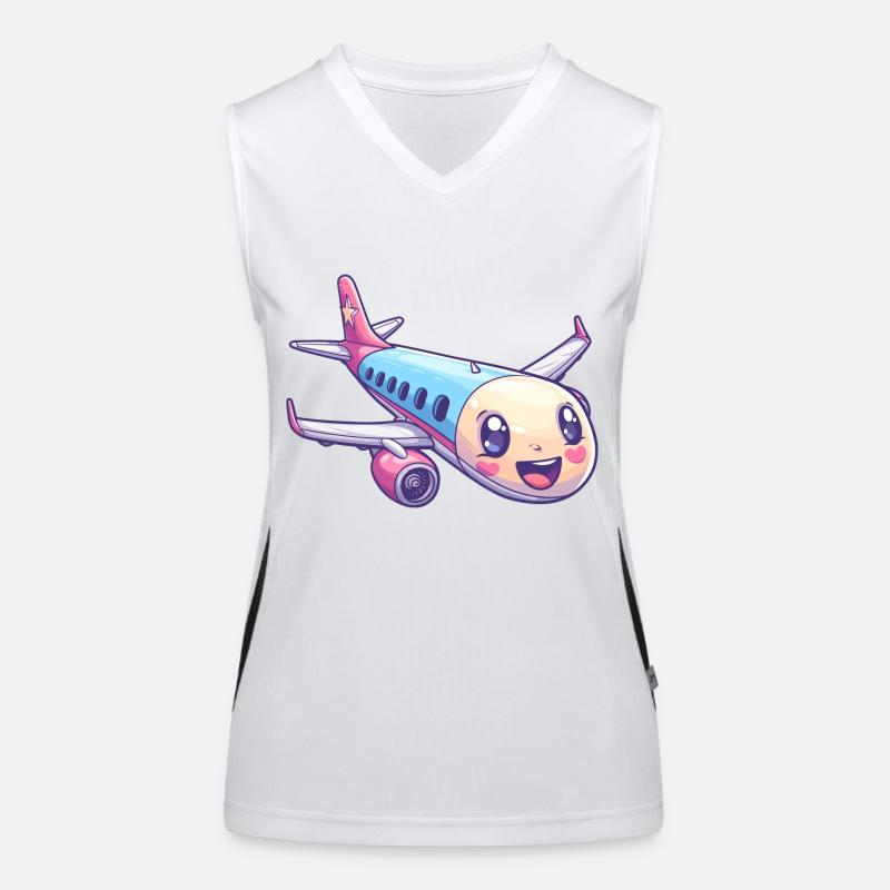 Avion mignon Débardeur respirant contrasté Femme