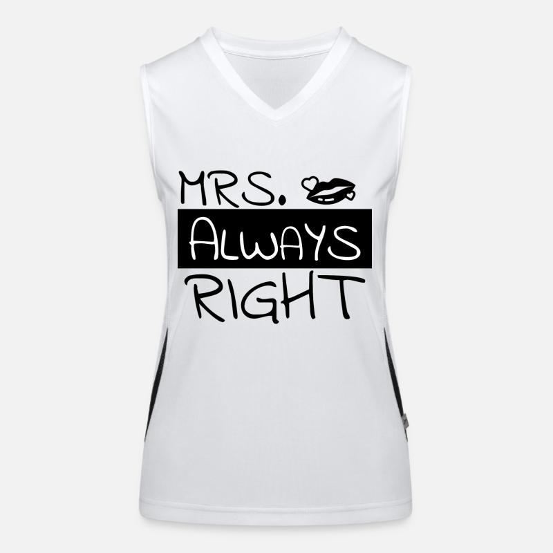 Partenaire Design « Mrs. Always Right » Débardeur respirant contrasté Femme