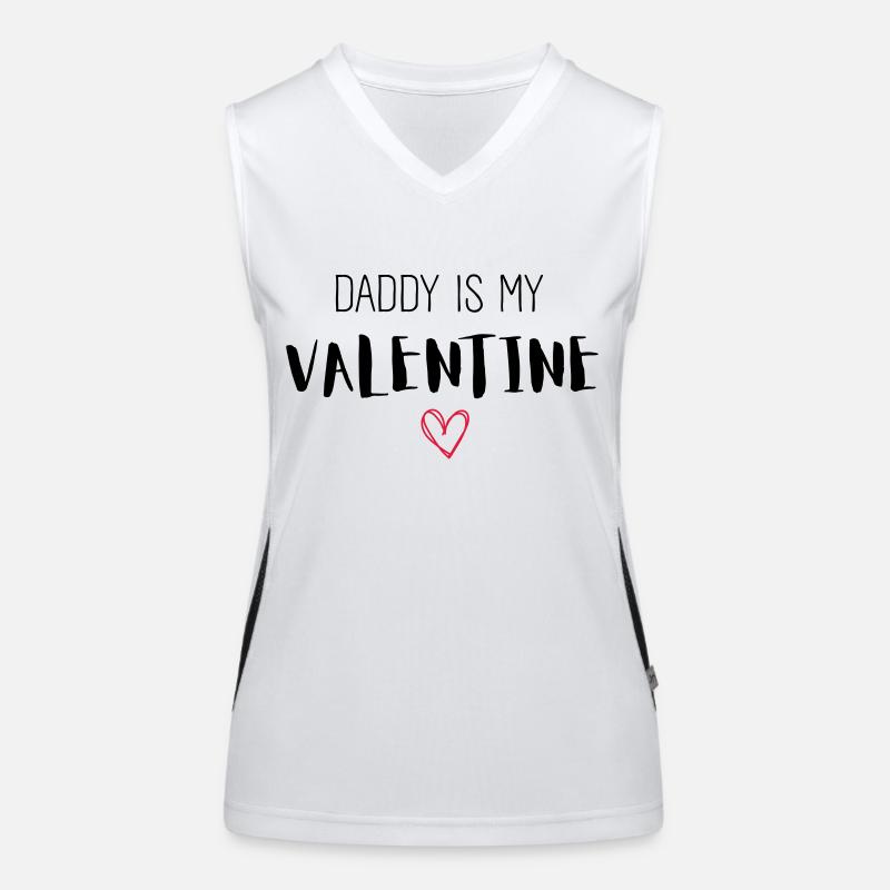 DADDY IS MY VALENTINE Funktionelles Kontrast-Tank Top für Frauen