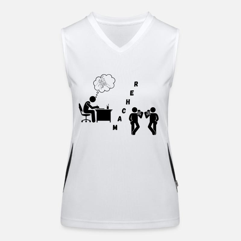MACHER -Träume nicht dein Leben, lebe deinen Traum Funktionelles Kontrast-Tank Top für Frauen