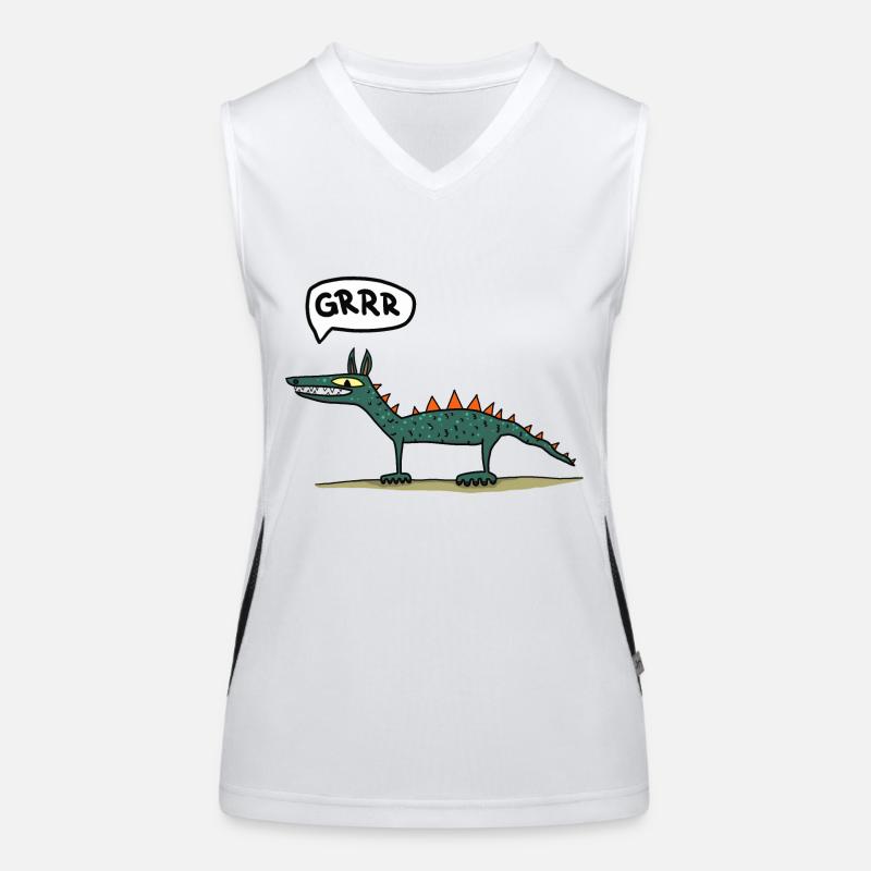 knurrender Drache Funktionelles Kontrast-Tank Top für Frauen