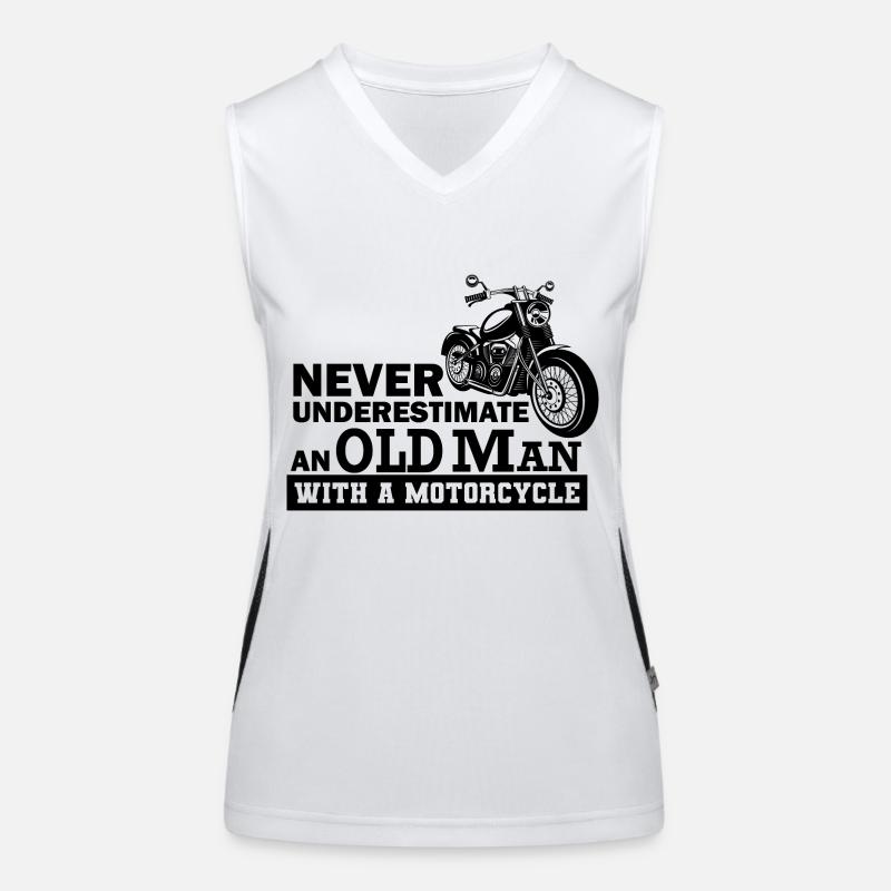 Funny Motorcycle Saying Women's Functional Contrast Tank Top