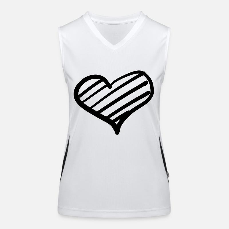 Hearts 1 Funktionelles Kontrast-Tank Top für Frauen