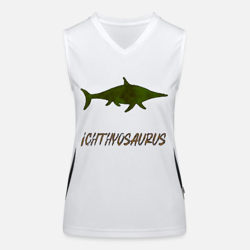 Ichthyosaurus Funktionelles Kontrast-Tank Top für Frauen