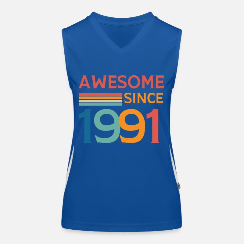 Awesome since 1991 Débardeur respirant contrasté Femme