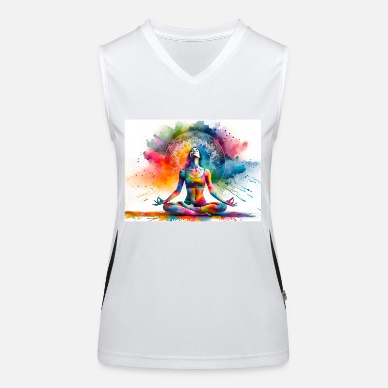 Exercice de yoga Débardeur respirant contrasté Femme