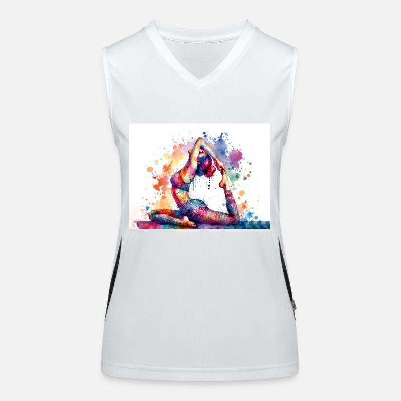 Exercice de yoga Débardeur respirant contrasté Femme
