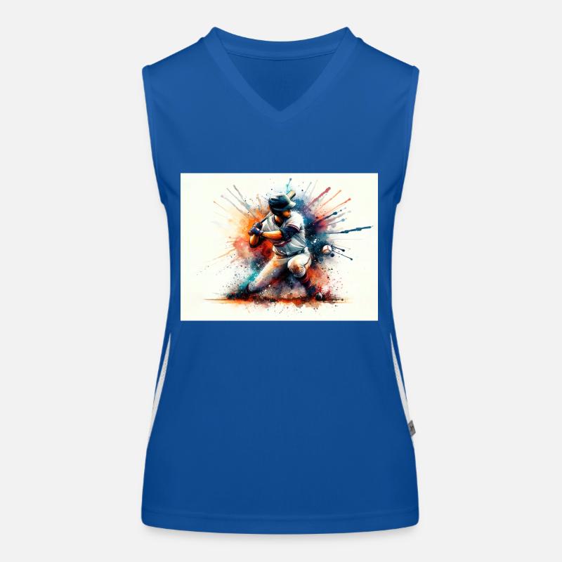 Baseball player Women's Functional Contrast Tank Top