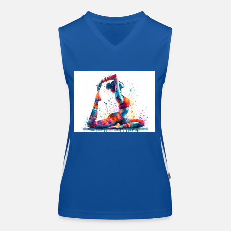 Exercice de yoga Débardeur respirant contrasté Femme