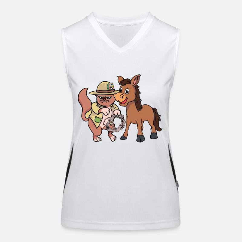 Chat Chats Wild West Taupe Chats Ânes Débardeur respirant contrasté Femme