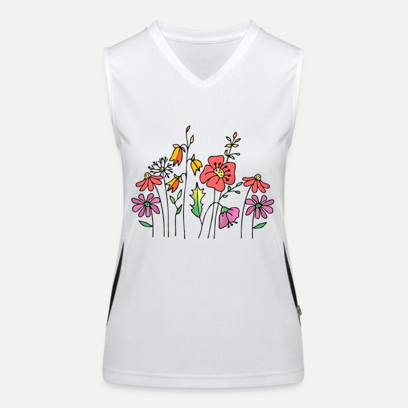 Blumen Funktionelles Kontrast-Tank Top für Frauen