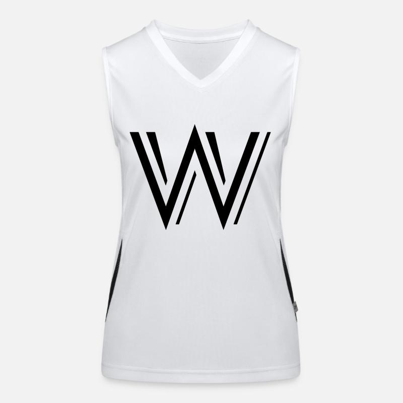 Buchstabe W Funktionelles Kontrast-Tank Top für Frauen
