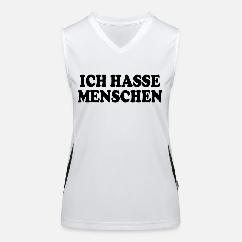 Ich hasse menschen Funktionelles Kontrast-Tank Top für Frauen