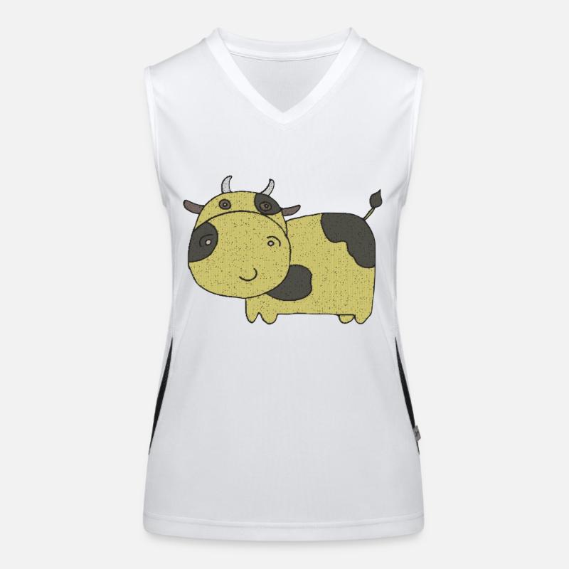 kuh gewebe stoff Funktionelles Kontrast-Tank Top für Frauen