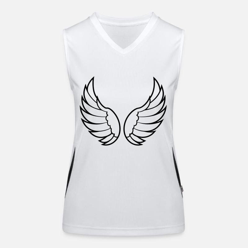 Engelsflügel Funktionelles Kontrast-Tank Top für Frauen