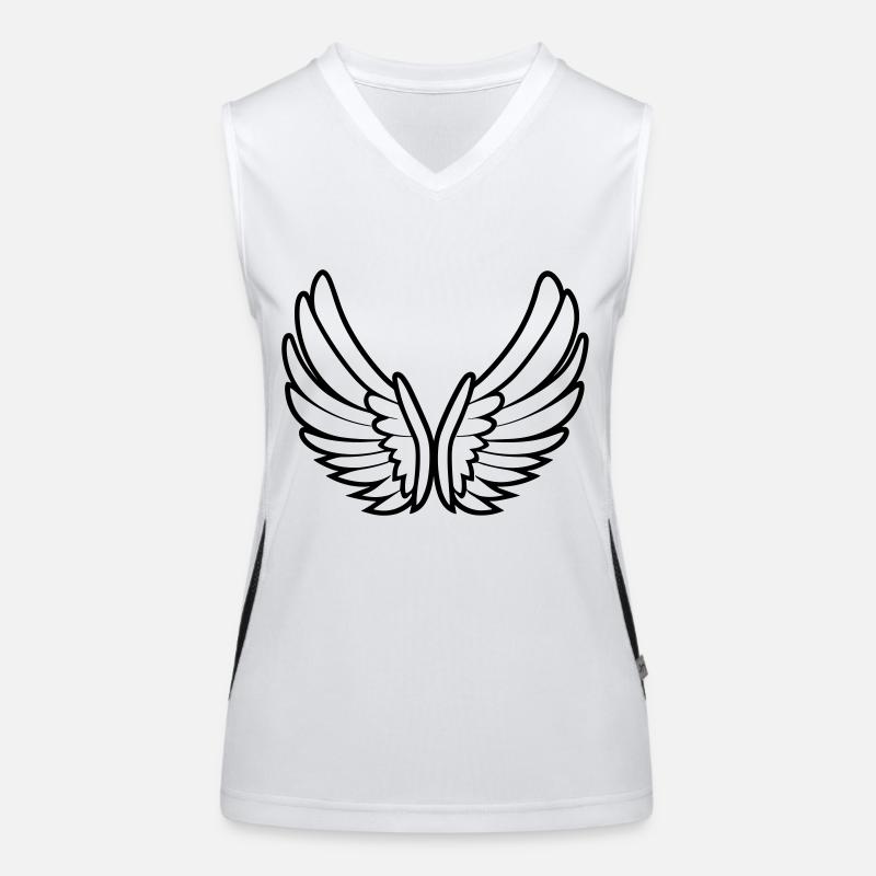 Engelsflügel Funktionelles Kontrast-Tank Top für Frauen