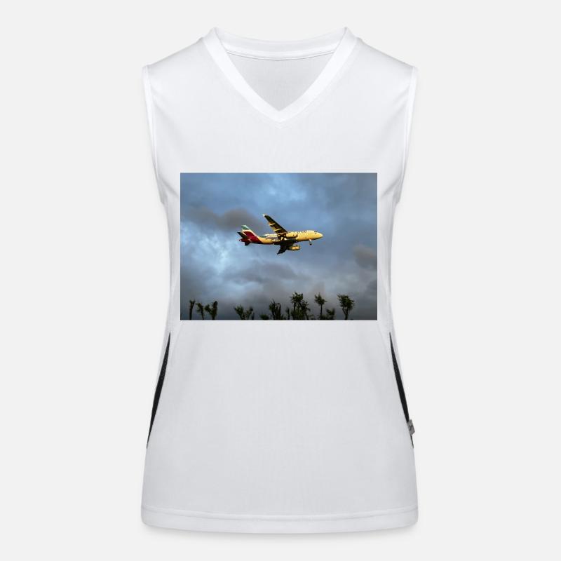 Plane Funktionelles Kontrast-Tank Top für Frauen