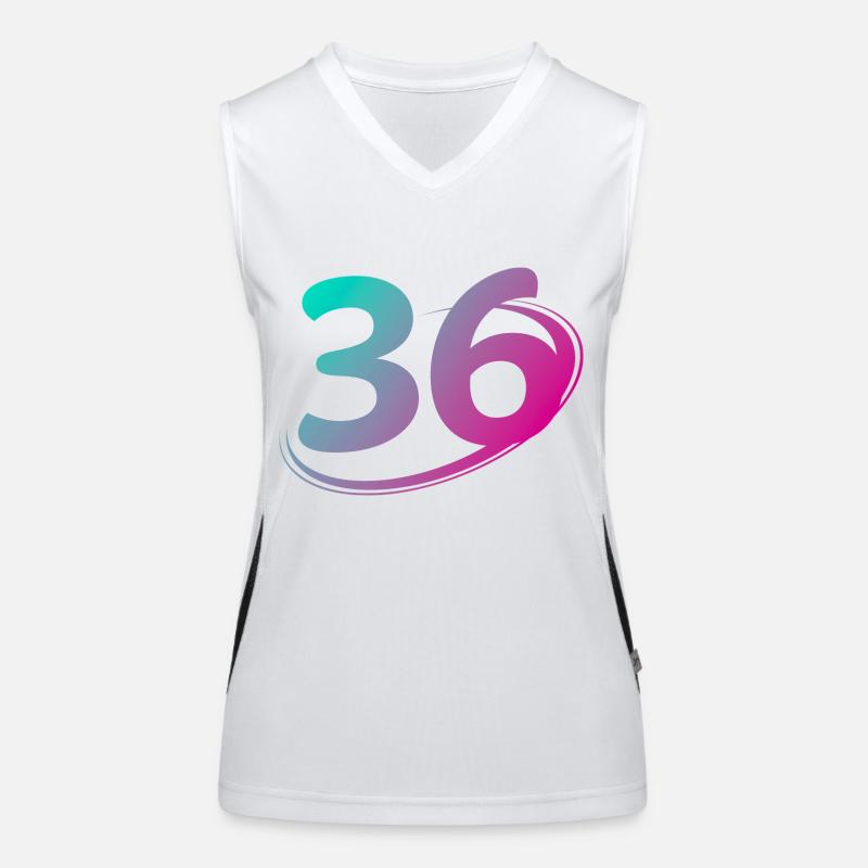 Numéro 36 multicolore Débardeur respirant contrasté Femme