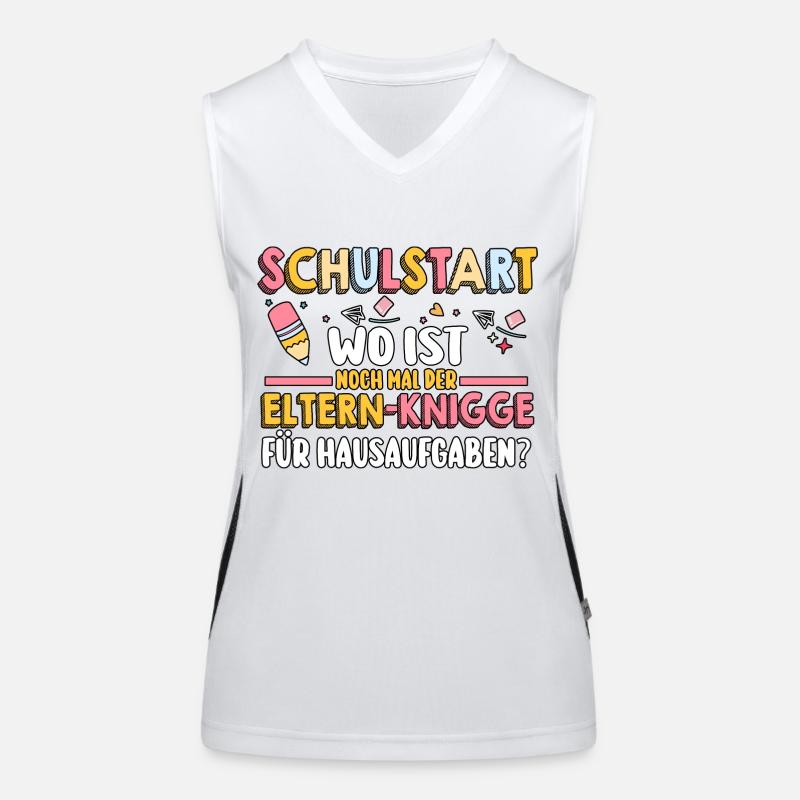 Eltern Schulkind Grundschule Erste Klasse Einschul Funktionelles Kontrast-Tank Top für Frauen