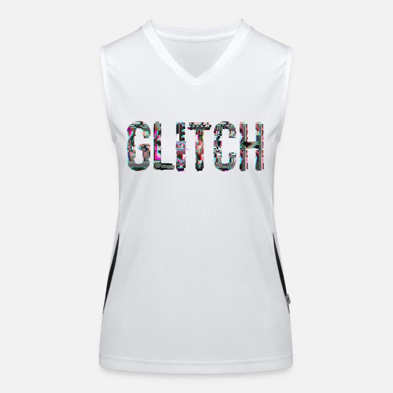 Glitch Computer PC Elektronik Gaming Medien Kunst Funktionelles Kontrast-Tank Top für Frauen