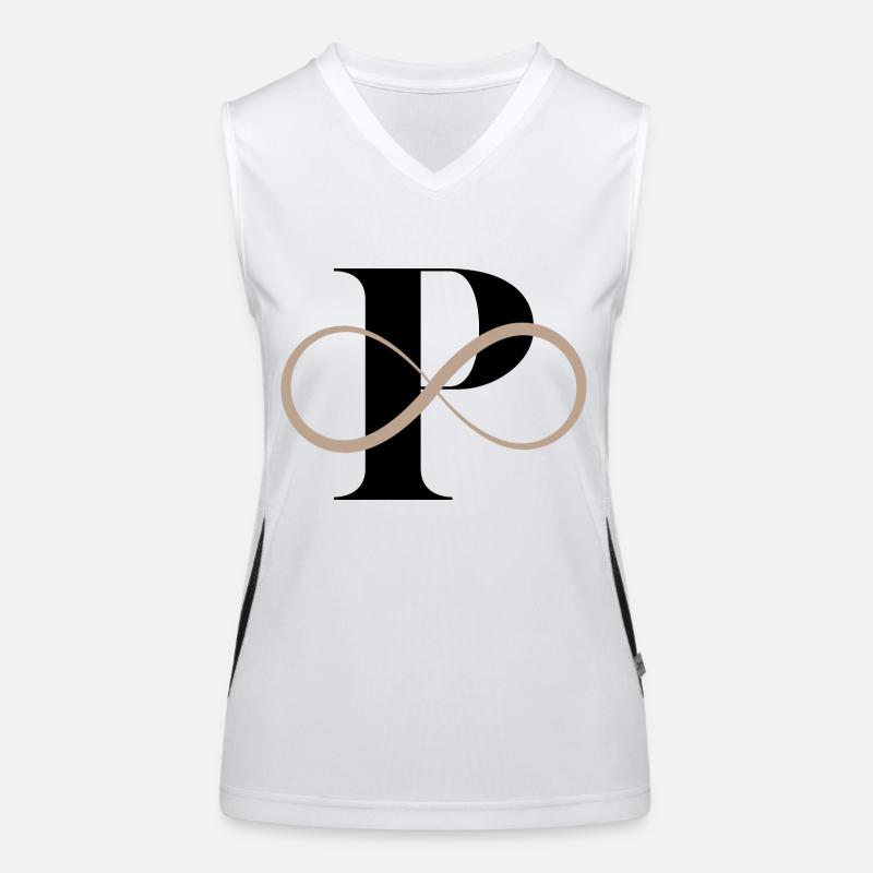 Unendlicher Buchstabe P Funktionelles Kontrast-Tank Top für Frauen