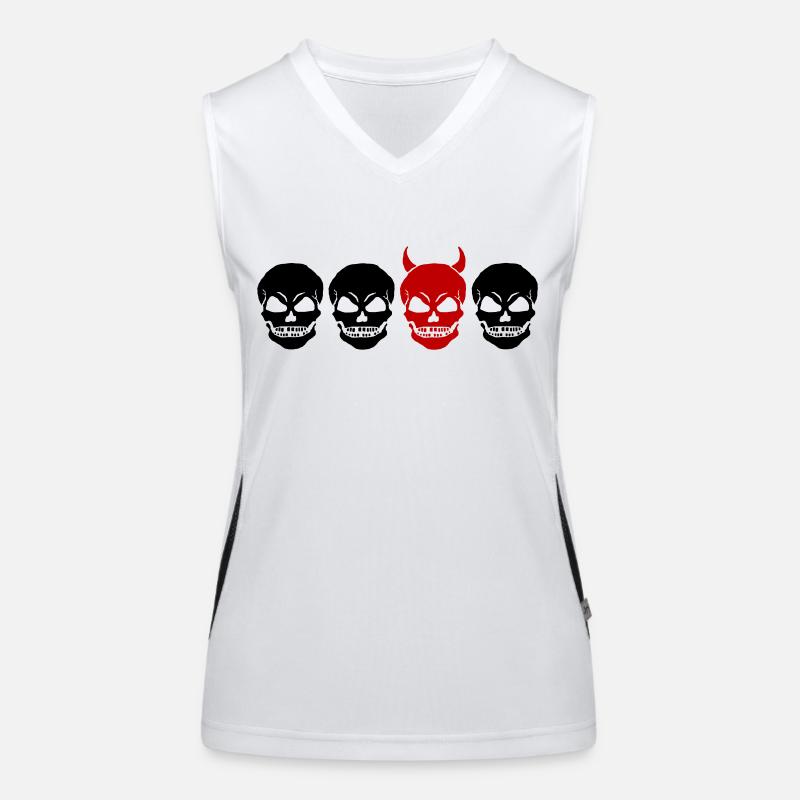DIFFERENT SKULL2 -2C Women's Functional Contrast Tank Top