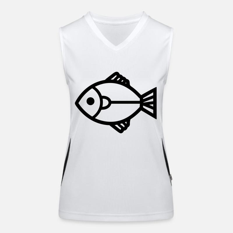 Fisch Funktionelles Kontrast-Tank Top für Frauen