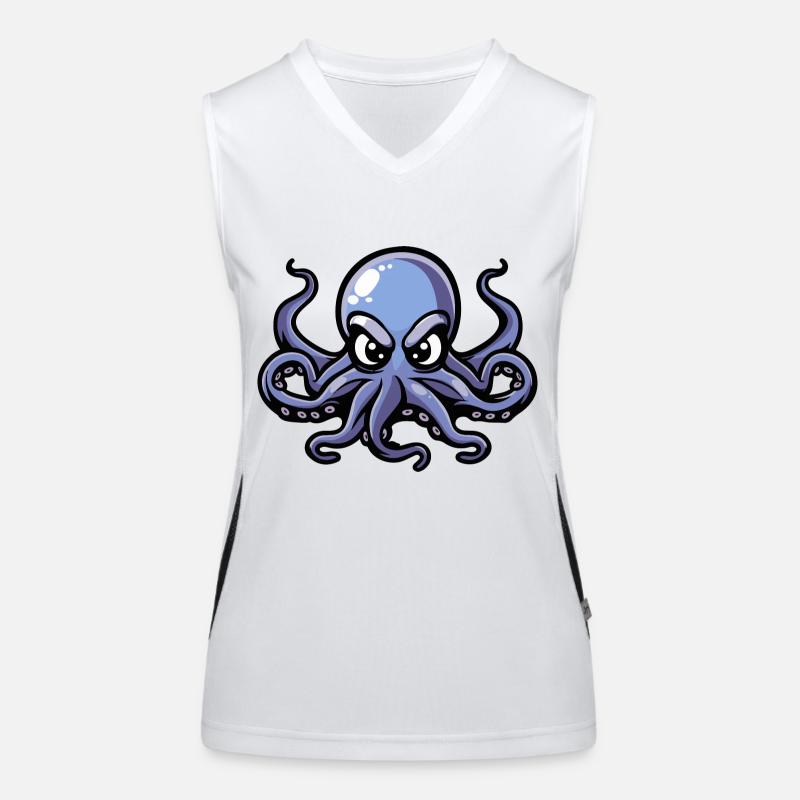 Octopus Comic Women's Functional Contrast Tank Top