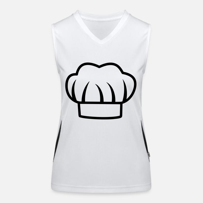 Toque Chef de cuisine Débardeur respirant contrasté Femme
