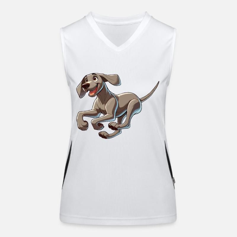 Weimaraner Débardeur respirant contrasté Femme
