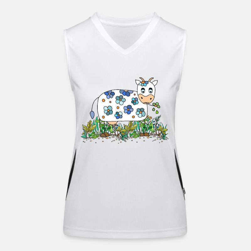 Kuh Funktionelles Kontrast-Tank Top für Frauen